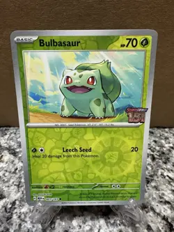 Pokemon SV 151 Bulbasaur Best Buy Exclusive Promo Reverse Holo 001/165 - Image 1