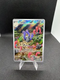Wugtrio Illustration Rare Holo Pokemon TCG IR Paldean Fates 224/091 - Image 1