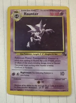 Pokemon Haunter 6/62 Fossil Holo Rare English - Image 1