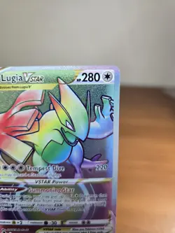 Pokemon TCG Silver Tempest Lugia VSTAR Rainbow Secret 202/195 NM - Image 3