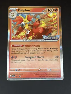Pokemon TCG Delphox Stamped - 074 - MEP Chaos Rising Prerelease Near Mint - Image 1