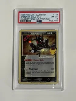 Pokemon TCG Greninja Star SWSH144 Sword & Shield Promo Holo PSA 8 2021 - Image 1