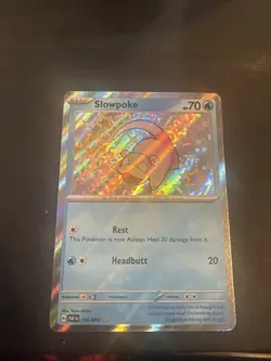 Pokemon TCG Slowpoke 116/091 Sv: Paldean Fates Holo Shiny Rare - Image 1