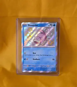 Ungraded Pokemon TCG Slowpoke 116/091 Scarlet & Violet Paldean Fates Holo Shiny - Image 1