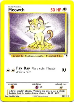 Meowth 53/110 Uncommon Legendary Collection Pokemon Near Mint - Image 1