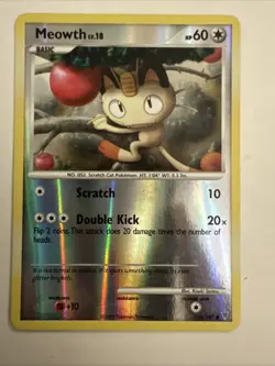 Pokemon Meowth 114/147 Reverse Holo – Supreme Victors (2009) – Lightly Played - Image 1