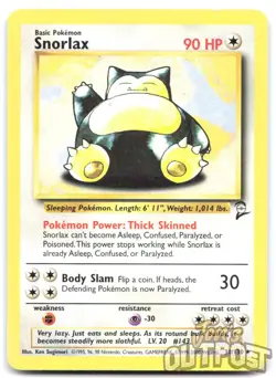 Snorlax 30/130 Rare Base Set 2 Pokemon MP - Image 1