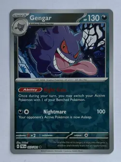 Gengar 057/091 Uncommon Paldean Fates Pokemon Reverse Holo Near Mint - Image 1