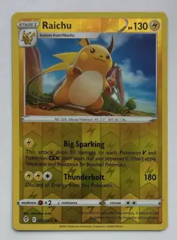 Raichu 050/203 Holo Rare Evolving Skies Pokemon Reverse Holo Near Mint - Image 1