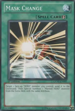 Yugioh! MP Mask Change - GENF-EN097 - Common - Unlimited Edition Moderately Play - Image 1