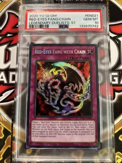 YuGiOh RED-EYES FANG WITH CHAIN #LDS1-EN021🔥PSA 10🔥LIMITED ED-2020 SECRET RARE - Image 1