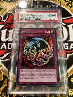 YuGiOh RED-EYES FANG WITH CHAIN #LDS1-EN021🔥PSA 10🔥LIMITED ED-2020 SECRET RARE - Image 2