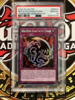 YuGiOh RED-EYES FANG WITH CHAIN #LDS1-EN021🔥PSA 10🔥LIMITED ED-2020 SECRET RARE - Image 3