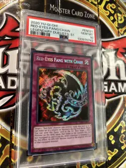 YuGiOh RED-EYES FANG WITH CHAIN #LDS1-EN021🔥PSA 10🔥LIMITED ED-2020 SECRET RARE - Image 5
