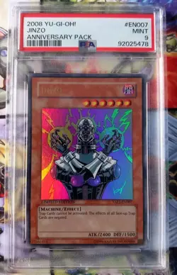 PSA 9 YuGiOh Jinzo YAP1-EN007 Ultra Rare Promo Anniversary English MINT - Image 1