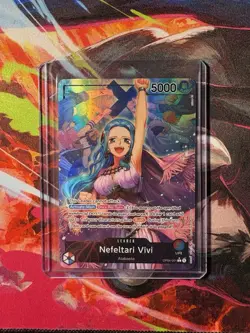 2023 One Piece Kingdoms of Intrigue Nefeltari Vivi Leader Alt Art OP04-001 MINT - Image 1