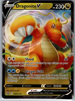 Dragonite V SWSH154 - Pokemon TCG SWSH Black Star Promos - Holo Promo (NM) - Image 1