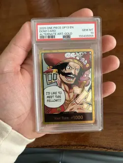2025 One Piece OP13 Gold Don Alt Art PSA 10 - Image 1
