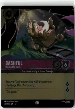 Bashful - Riding the Rails (Foil) [Lorcana TCG 12 - 39/204] - Image 1