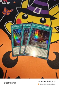 3x Yu-Gi-Oh Card - OP10-EN011 - REVOLVING SWITCHYARD (super rare holo) - NM/Mint - Image 1
