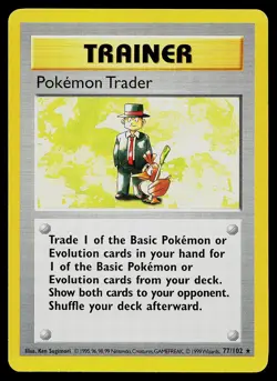 Pokemon Card - Pokemon Trader Base Set Shadowless 77/102 Rare - Image 1