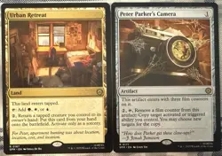 MTG Marvel Spiderman 2 Card Lot R0187 R0171 Urban Retreat, Peter Parker’s Camera - Image 1