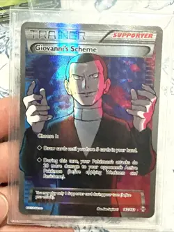 2015 Pokemon Giovanni's Scheme Breakthrough Full Art Holo 162/162 English Card - Image 1