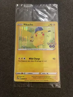 Pokemon/Pokemon GO Prerelease Pikachu Holo Foil Promo Card #028/078 Sealed - Image 1