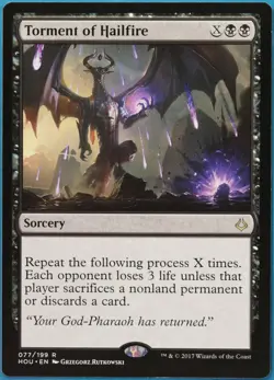 Torment of Hailfire Hour of Devastation NM Black Rare CARD (517807) ABUGames - Image 1