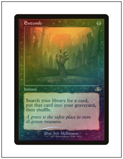 1x Entomb, Retro Frame Foil, Magic the Gathering MTG NM - Image 1