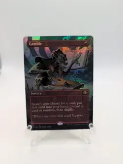 WotC Dominaria Remastered Gamble (Borderless) (R) (Foil) NM/M #433 Mtg - Image 1