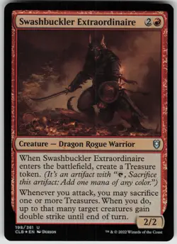 MTG Swashbuckler Extraordinaire Foil NM Battle for Baldur's Gate Magic 198 - Image 1