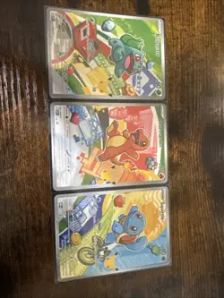 Pokemon First Partner Illustration Collection Series 1 Kanto Gen 1 Starters Set - Image 2