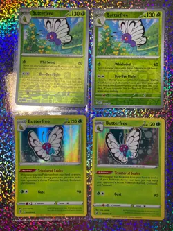 Pokemon TCG Butterfree: Fusion Strike Holo 003/264; 151 Reverse Holo 012/165 - Image 1