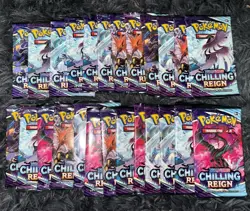 Lot Of 25 Pokemon SWSH Chilling Reign Booster Pack NEW / SEALED 250 Total Cards - Image 1