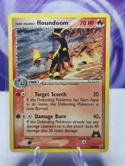 Pokemon TCG Team Magmas Houndoom 34/95 Team Magma vs Team Aqua LP - Image 1