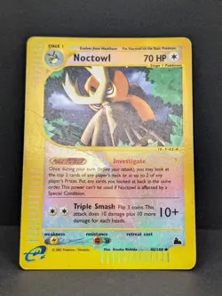 Noctowl 40/144 Skyridge Reverse Holo Rare Pokemon TCG Nintendo HP - Image 3