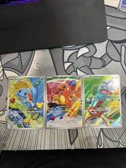 Pokemon First Partner Illustration Collection Series 1 Kanto Gen 1 Starters Set - Image 1