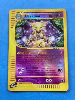 Pokemon Reverse Holo eReader Alakazam - Expedition - 33/165 - HP - Image 1