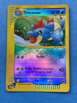 Pokemon Reverse Holo eReader Croconaw- Expedition- 74/165- LP - Image 1