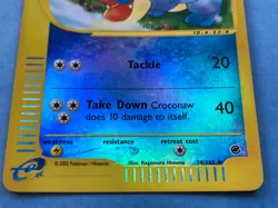 Pokemon Reverse Holo eReader Croconaw- Expedition- 74/165- LP - Image 3