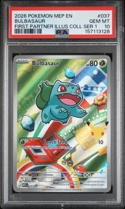 Bulbasaur 037 - Pokemon First Partner Illustration Series 1 Promo - PSA 10 - Image 1