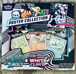 🔥Pokemon TCG Scarlet &Violet Black Bolt & White Flare Poster Collection (New) - Image 1