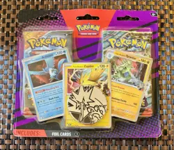 POKEMON TCG 2 Pack Blister ft Articuno Zapdos & Tyranitar Cosmo Holos New/Sealed - Image 1