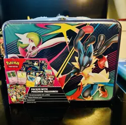 Pokemon TCG 2025 Fall Mega Collector Chest Tin 6 Packs & 3 Holo Promo Cards New - Image 1