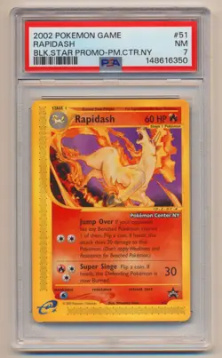 PSA 7 Pokemon Center NY Black Star Promo Rapidash #51 NEAR MINT Condition! - Image 1