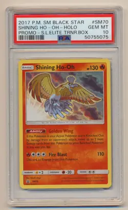 PSA 10 Pokemon Black Star Promo Holo Shining Ho-Oh #SM70 GEM MINT Condition!! - Image 1