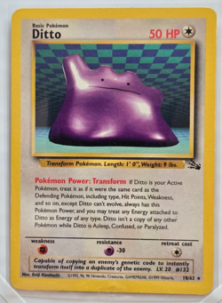 Ditto 18/62 Fossil Regular MP Pokemon TCG - Image 1