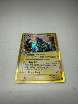 Pokemon TCG Feraligatr EX Dragon Frontiers Holo Rare Card 2/101 Delta Species MP - Image 2