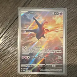 Pokemon Latios 203/191 Sv08 Surging Sparks Illustration Rare Full Art Holo HP120 - Image 1
